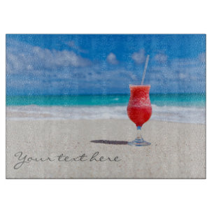 Drink On Beach custom cutting board