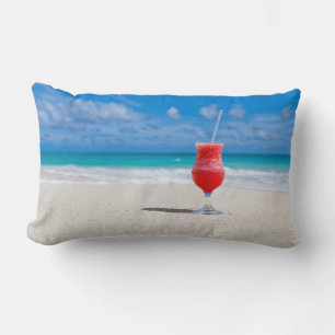 Drink On Beach throw pillow