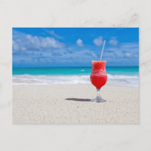 Drink on the Beach Postcard