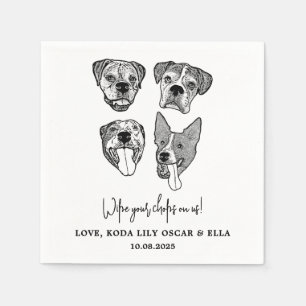 Drink On Us Pets Custom Hand Drawing Wedding Napki Napkin