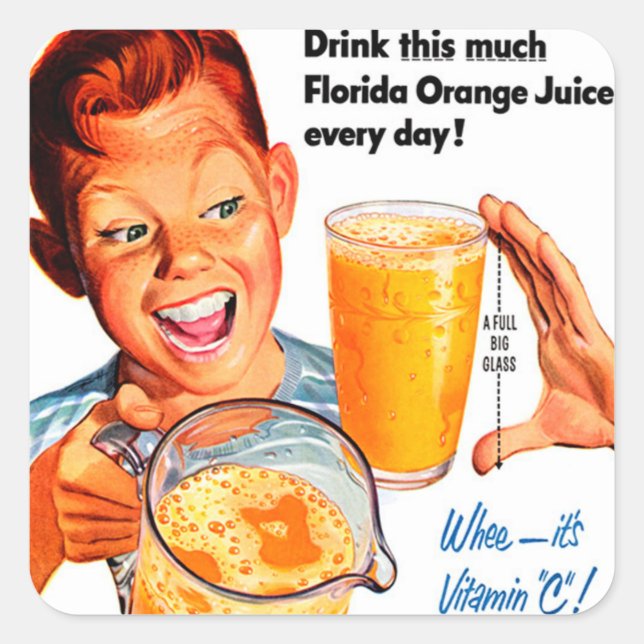 DRINK ORANGE JUICE sticker (Front)