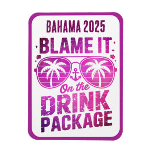 Drink Package Cruise Ship Stateroom Magnet