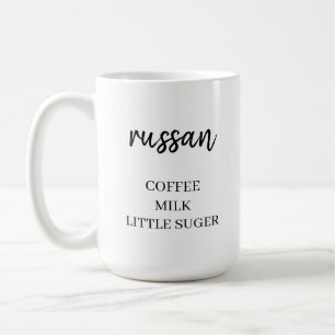 Drink Preference Modern Name Minimalist Stylish Coffee Mug