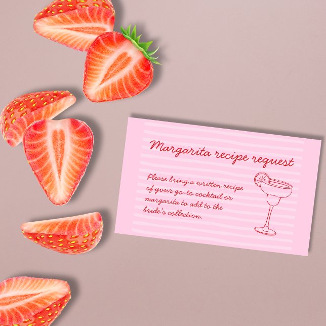 Drink Recipe Request Bring Favourite Margarita Enclosure Card (Drink Recipe Request Bring Favorite Margarita Enclosure Card)
