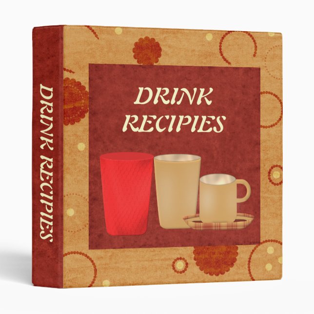 Drink Recipies binder (Front/Spine)