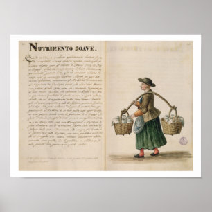 Drink-seller, Venetian (manuscript) Poster