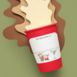 Drink Sticker Marker Name Christmas Labels Party<br><div class="desc">*** Purchase the Matte Finish when using this sticker for drink markers*** This design may be personalized in the area provided by changing the photo and/or text. Or it can be customized by clicking Personalize this Template and then choosing the click to customize further option and delete or change the...</div>