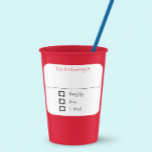 Drink Sticker Marker Name Funny Christmas Naughty<br><div class="desc">*** Purchase the Matte Finish when using this sticker for drink markers*** This design may be personalized in the area provided by changing the photo and/or text. Or it can be customized by clicking Personalize this Template and then choosing the click to customize further option and delete or change the...</div>