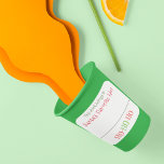 Drink Sticker Marker Name Funny Christmas Saying<br><div class="desc">*** Purchase the Matte Finish when using this sticker for drink markers*** This design may be personalized in the area provided by changing the photo and/or text. Or it can be customized by clicking Personalize this Template and then choosing the click to customize further option and delete or change the...</div>