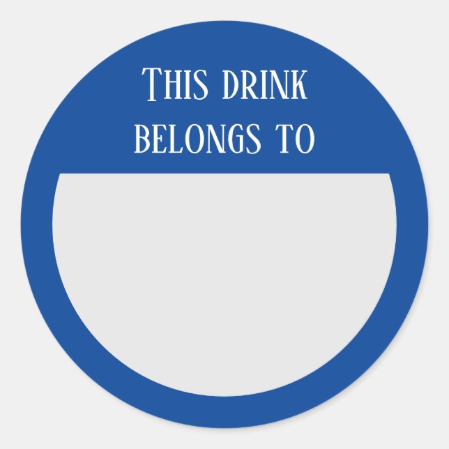 Drink Sticker Marker Name  Labels Party (Front)