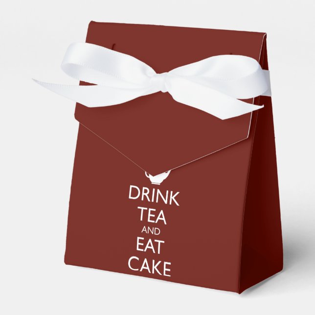 DRINK TEA AND EAT CAKE FAVOR BOX (Front Side)