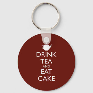 DRINK TEA AND EAT CAKE KEYCHAIN