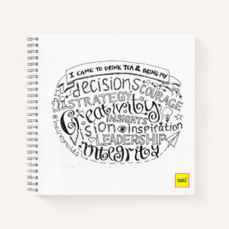 Drink tea comms notepad notebook