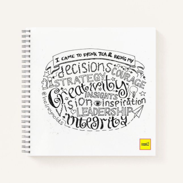 Drink tea comms notepad notebook (Front)