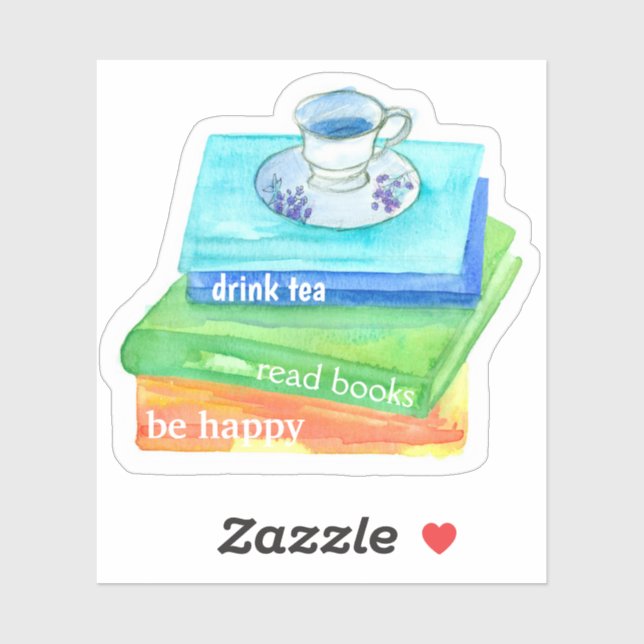 Drink Tea Read Books Be Happy Vinyl (Sheet)