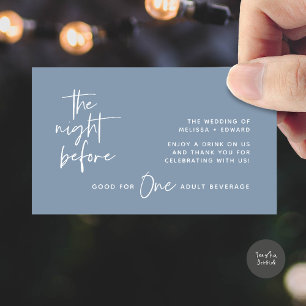 Drink Ticket Adult Beverage The Night Before Party Enclosure Card