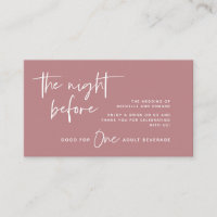 Drink Ticket, Adult Beverage, Wedding Bar Party