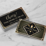Drink Ticket Gold Art Deco Free Drink Voucher<br><div class="desc">Drink Ticket Modern Gold Art Deco Drink Voucher Card.</div>