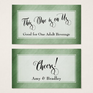 Drink Tickets   Script & Rustic Diagonal Green