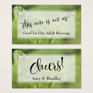 Drink Tickets Script w/ Photo of Green Ferns