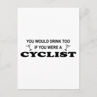 Drink Too - Cyclist Postcard