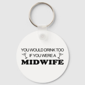 Drink Too - Midwife Keychain