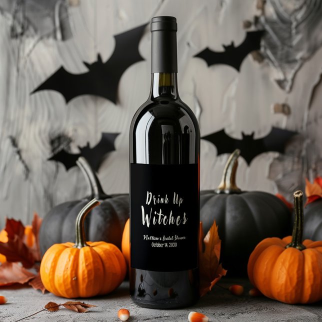 Drink Up Witch Wine Bottle and Beverage Label (Creator Uploaded)