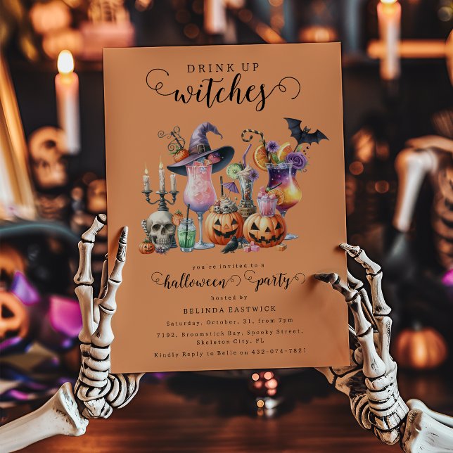 Drink Up Witches Cocktails Invitation (Creator Uploaded)