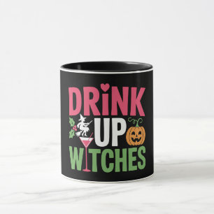 Drink Up Witches Colourful Halloween Mug
