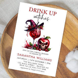Drink Up Witches Gothic Cocktails Bridal Shower Invitation