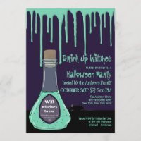 Drink Up Witches Green Potion Drips Halloween