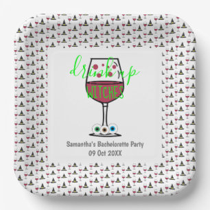 Drink Up Witches Halloween Bachelorette Paper Plate