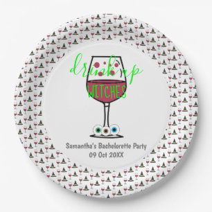 Drink Up Witches Halloween Bachelorette Paper Plate
