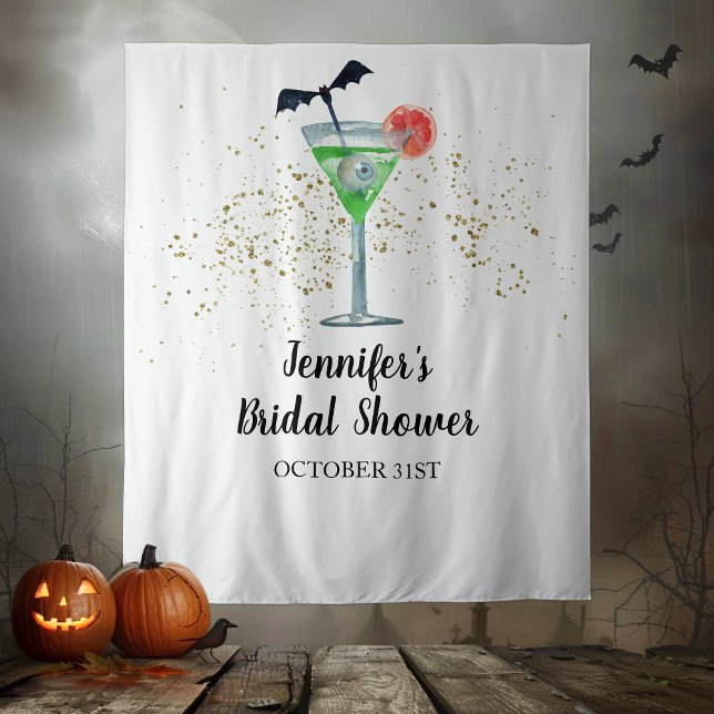 Drink Up Witches Halloween Bridal Shower Backdrop Tapestry (Creator Uploaded)