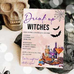 Drink Up Witches Halloween Party Invitation
