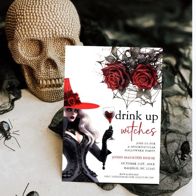 Drink Up Witches Halloween Party Invitation (Creator Uploaded)
