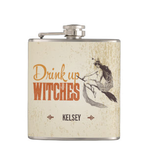 Drink Up Witches Personalize Flask