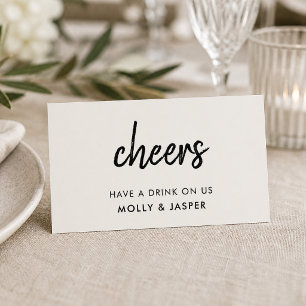 Drink Voucher Grey Minimalist Coupon Card