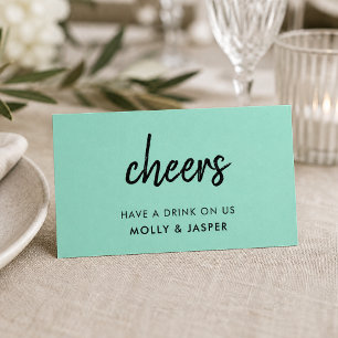 Drink Voucher   Teal Green Party Token Card
