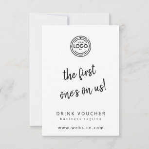 Drink Voucher With Logo Card