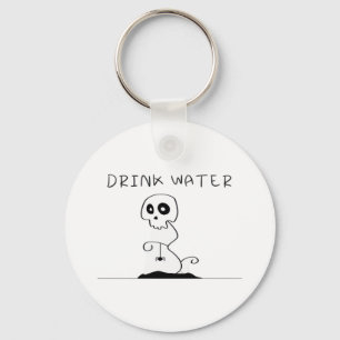 Drink Water - Eat Drink And Be Scary Retro Classic Keychain