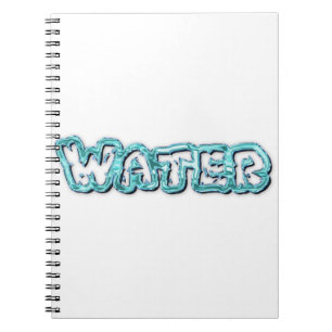 Drink water letters notebook