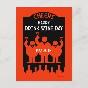 Drink Wine Day  May 25 Postcard