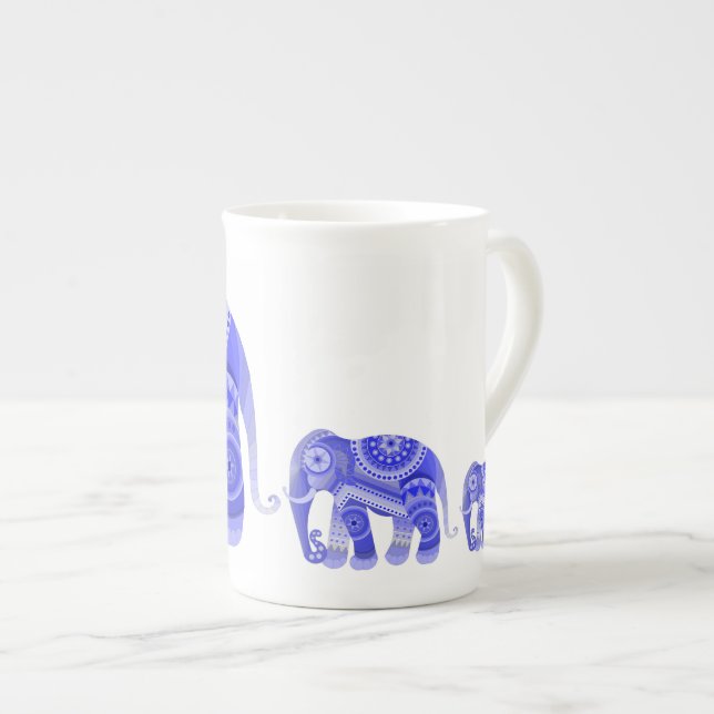 DRINK WITH BLUE COOL ELEPHANT MUG (Front Right)