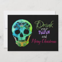Drink your poison and Merry Christmas Invitation