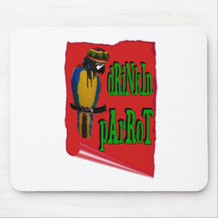 Drinkin' Parrot Mouse Pad