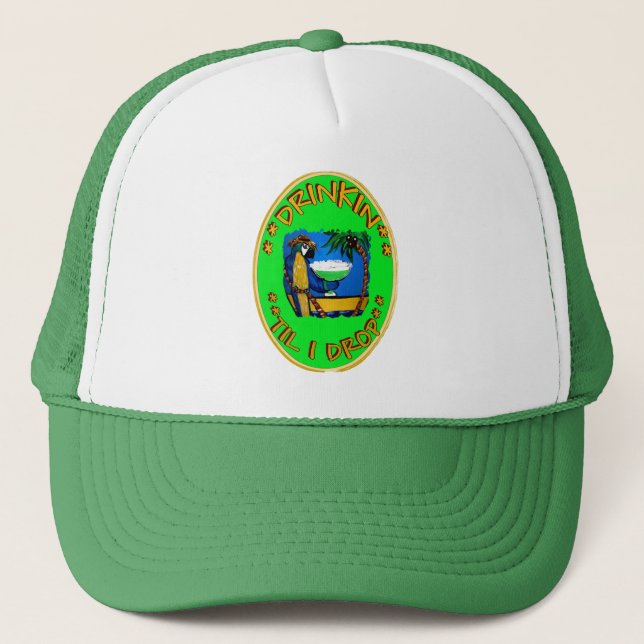 DRINKIN' TIL I DROP TRUCKER HAT (Front)