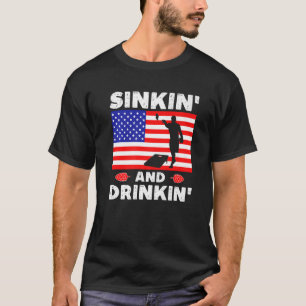 Drinking And Sinking Cornhole And Beer American F T-Shirt