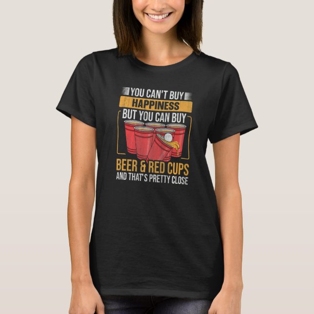 Drinking Beer Pong Party Quote for a Beer Pong Cha T-Shirt (Front)