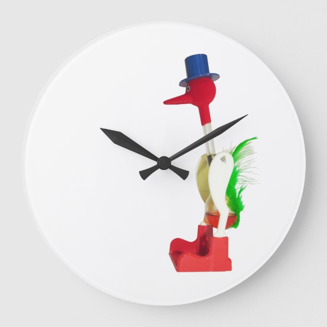 Drinking Bird Large Clock (Front)